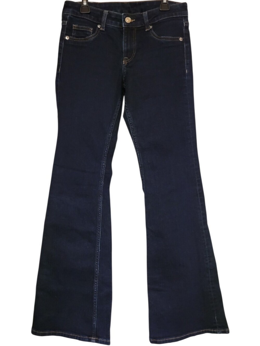 Divided Flare Jeans Dark Wash Low Rise Womens Size 4, Measures 27x31